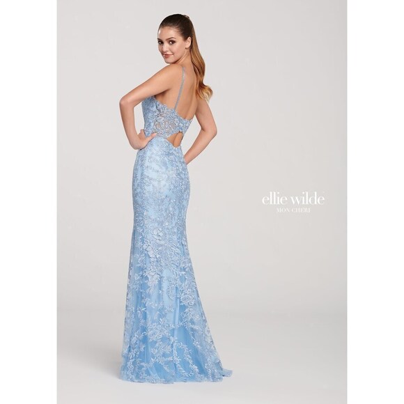 Ellie Wilde Lace Sheath Gown EW119164 - Picture 2 of 7